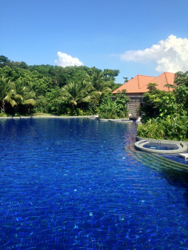 The gorgeous beach villa's swimming pool